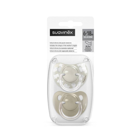 Chupete Anatómico Suavinex 6 a 18 meses Beige