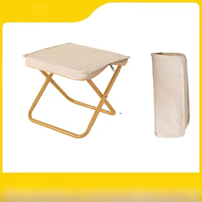 Asiento Plegable Portátil Tipo Cartera – Camping, Pesca, Picnic BEIGE