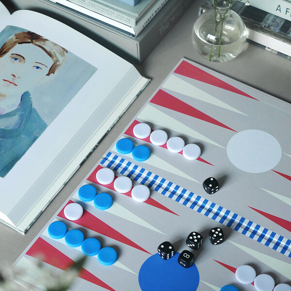 JUEGO DE MESA BACKGAMMON PLAY BLANCO - UNICO