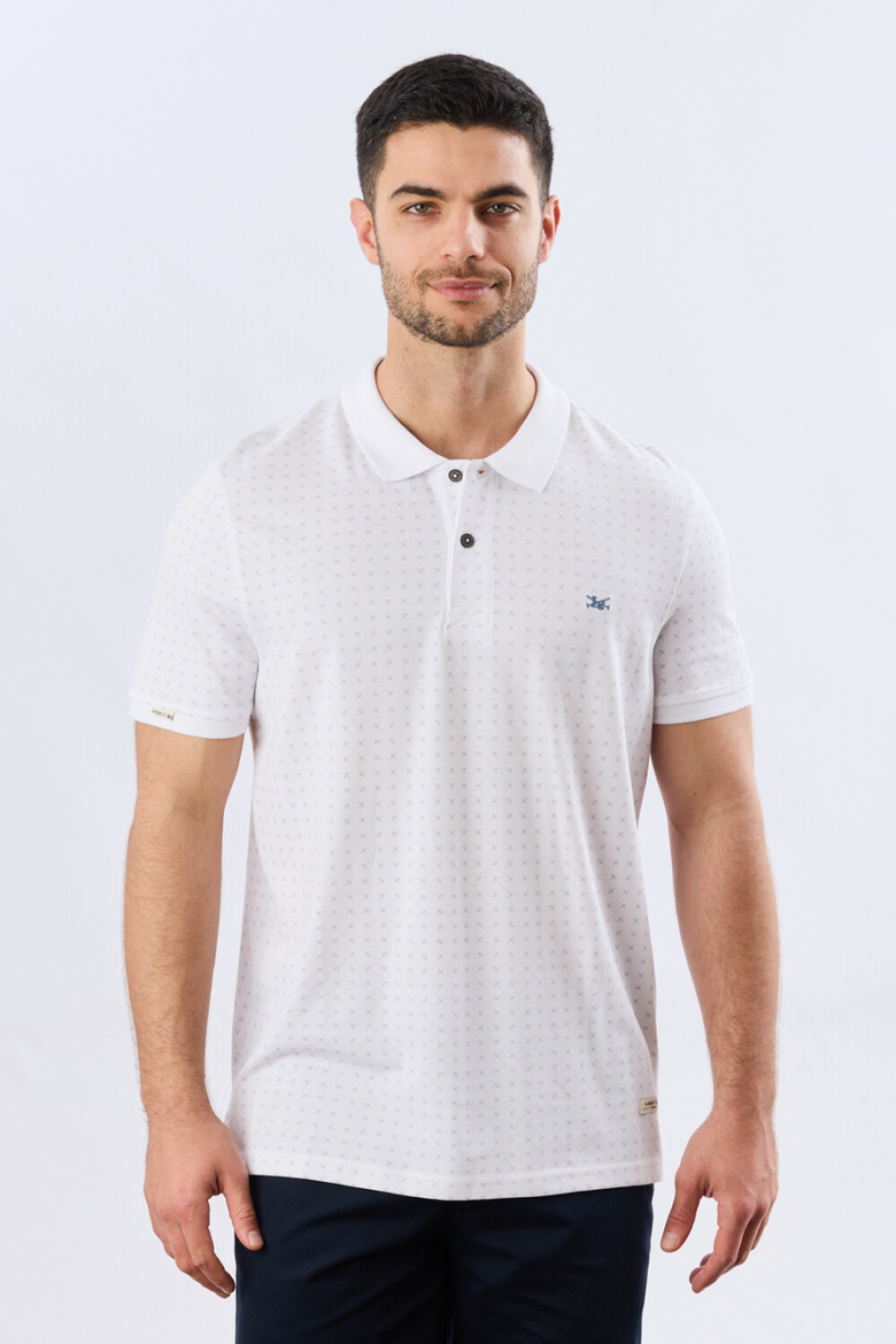 REMERA POLO ESTAMPADA PIQUÉ Blanco