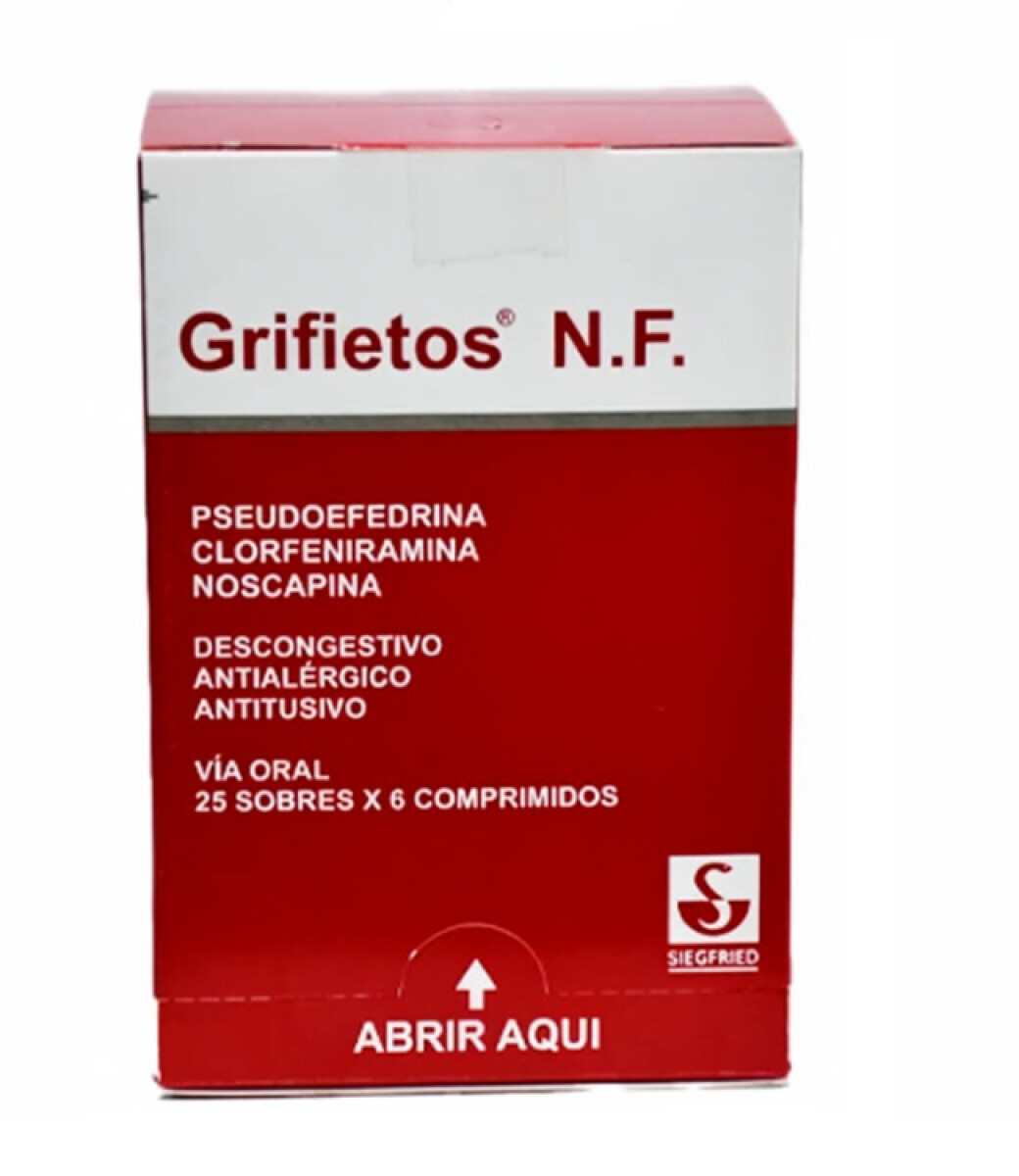 GRIFIETOS NF COMP. CJ X 25 SOBRES 