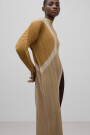 VESTIDO CRINKLE Camel