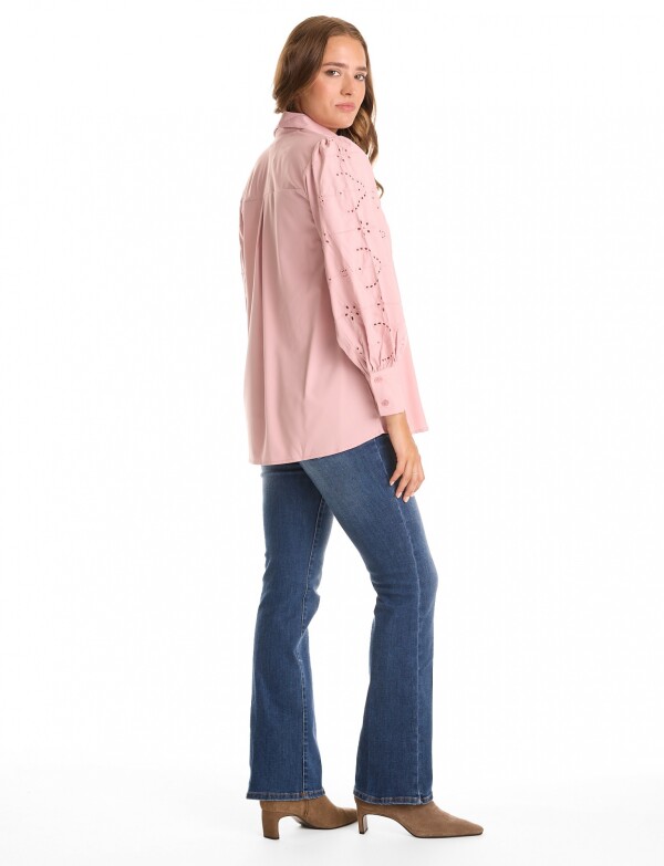 Camisa Manga Calada ROSA OSCURO