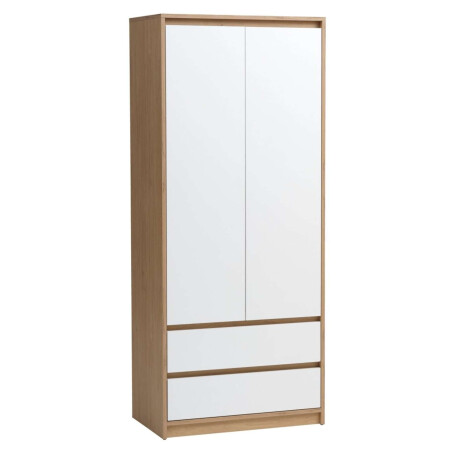 Armario Billund 80X193 Blanco/Roble