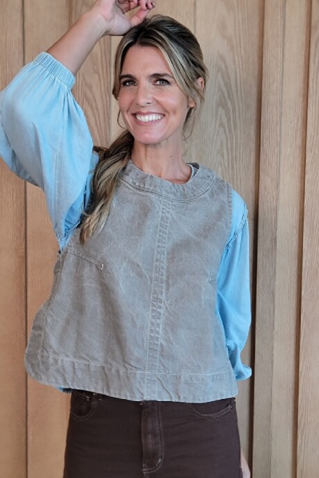 Chaleco Cadaqués Denim Taupe