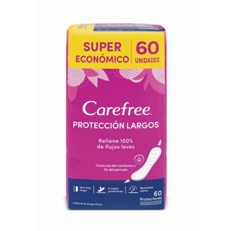 Protectores Diarios Carefree Largos 60 Unidades Protectores Diarios Carefree Largos 60 Unidades