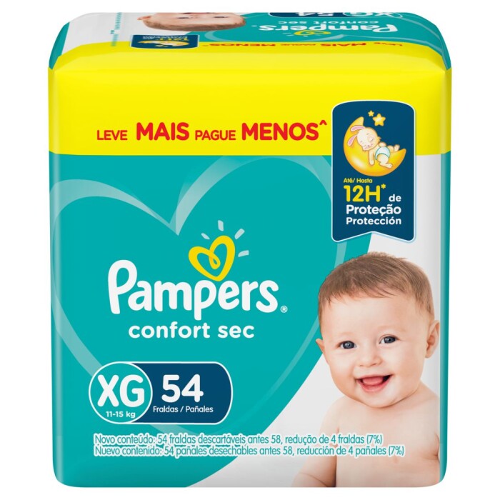 PAMPERS CONFORT SEC VERDE XGDE UNID. X 5 única