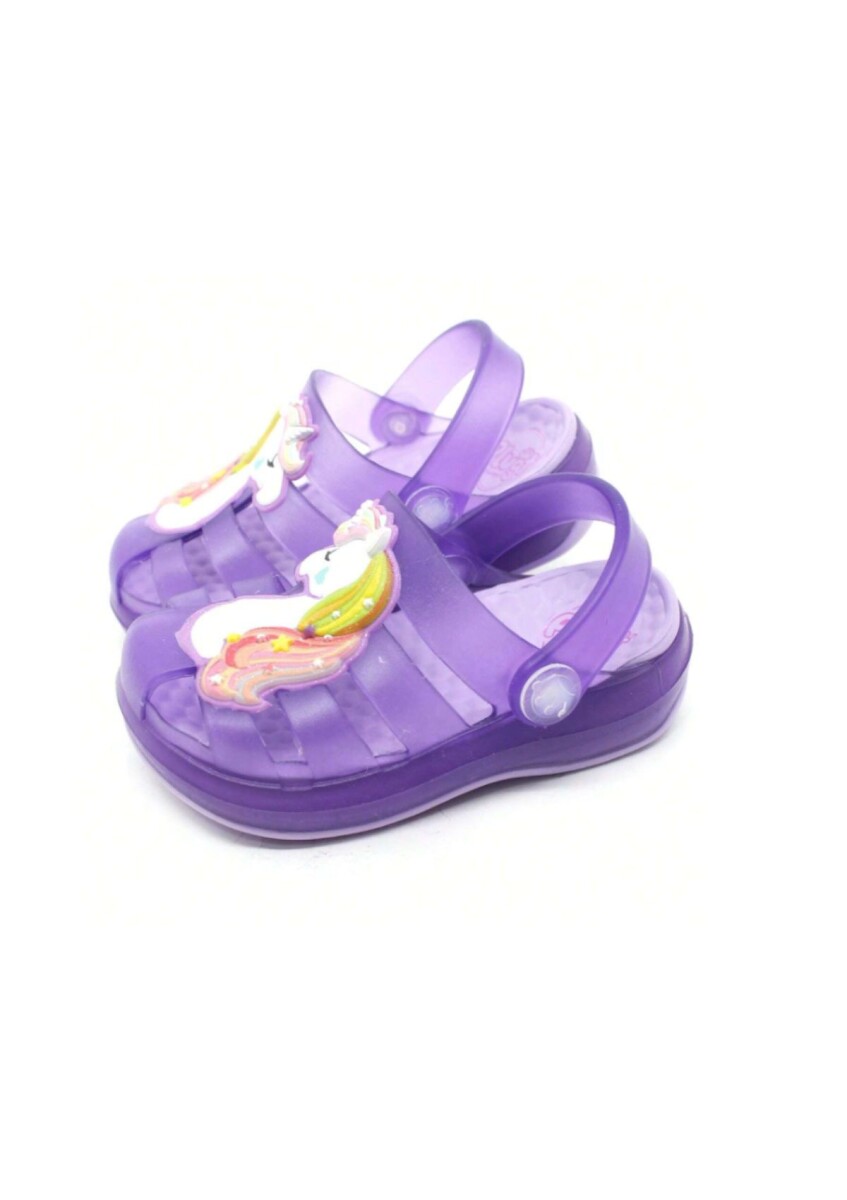 Sandalias Pop Unicornio Violeta 