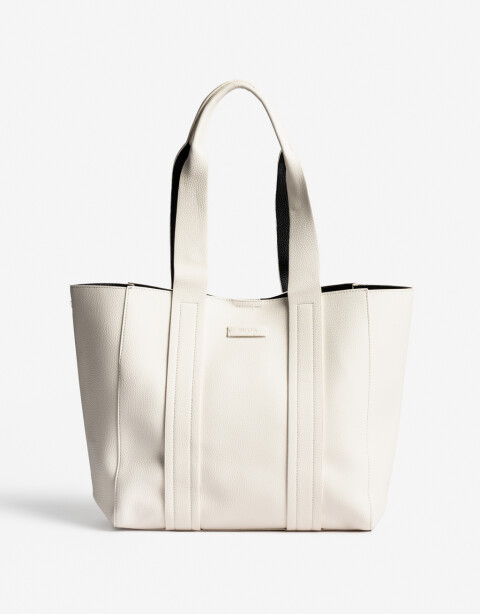 Shopper Basicos Shopper De Hombro - Blanco Crudo