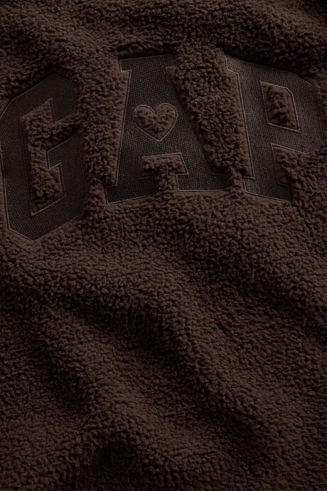 Buzo Corderito Logo Gap Mujer Terra Brown V2