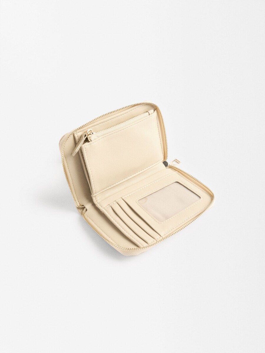 Cartera Con Textura beige