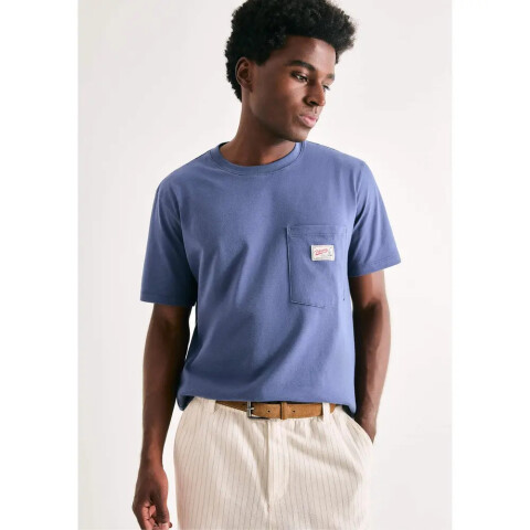 CAMISETA MM MASC AZUL MEDIO