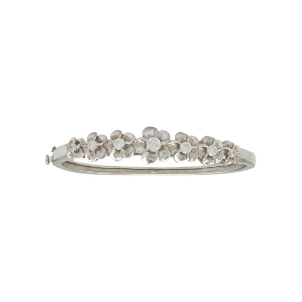 Brazalete Flores-Plata 925-Piedra Zirconia-BR3035 conpiedra