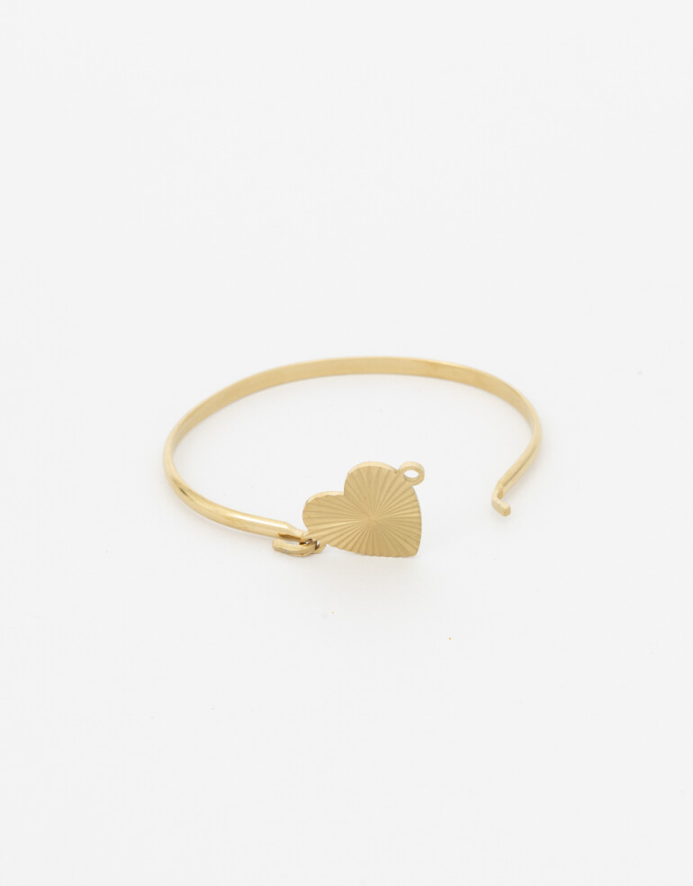 Brazaletes Metal Brazalete De Acero - Dorado