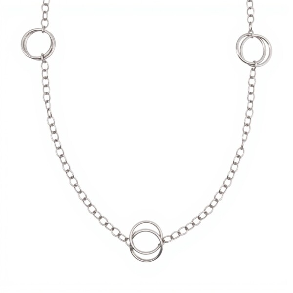 Cadena force aros - Plata 925 - sin piedra -CD5087 sinpiedra
