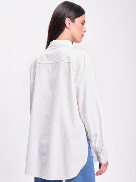 Camisa asimétrica Crudo