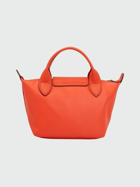 Longchamp -Cartera mini de cuero, Le pliage Xtra Naranja