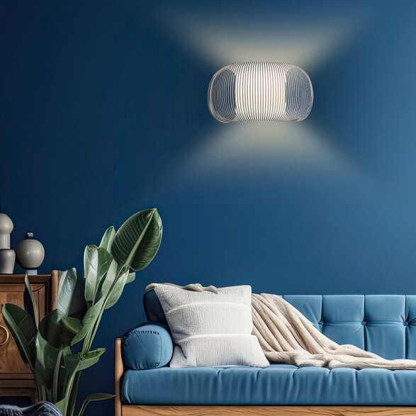 Lámpara de pared ondulada beige E27 MIRTA BA0142