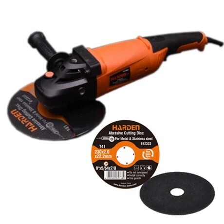 AMOLADORA 9 230MM 2200W INDUSTRIAL + DISCO HARDEN ++ Sin color