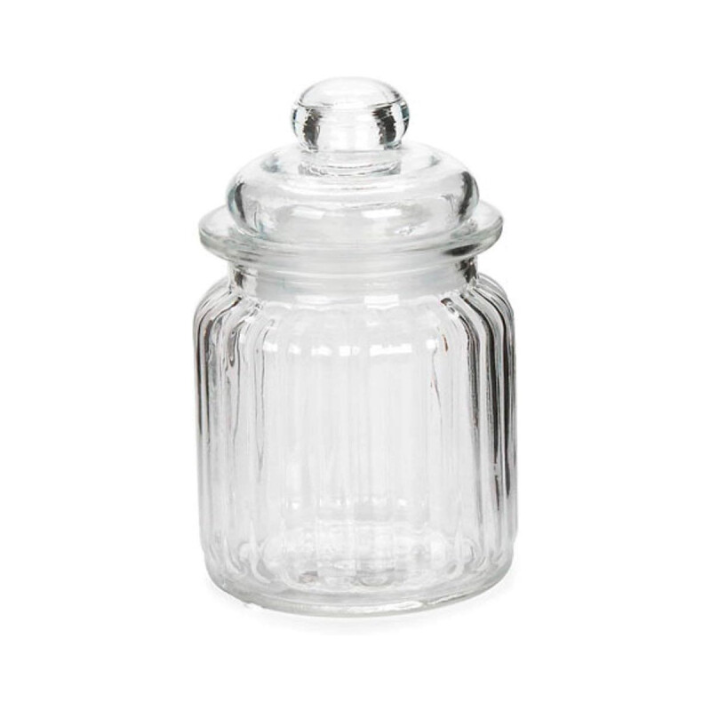 Set x3 Frasco de vidrio con tapa 300 ml TRANSPARENTE