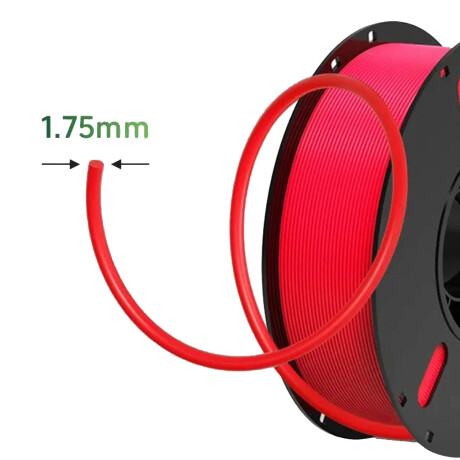 Filamento 3D PETG 1.75mm 1 Kg Para Impresora 3D Rojo