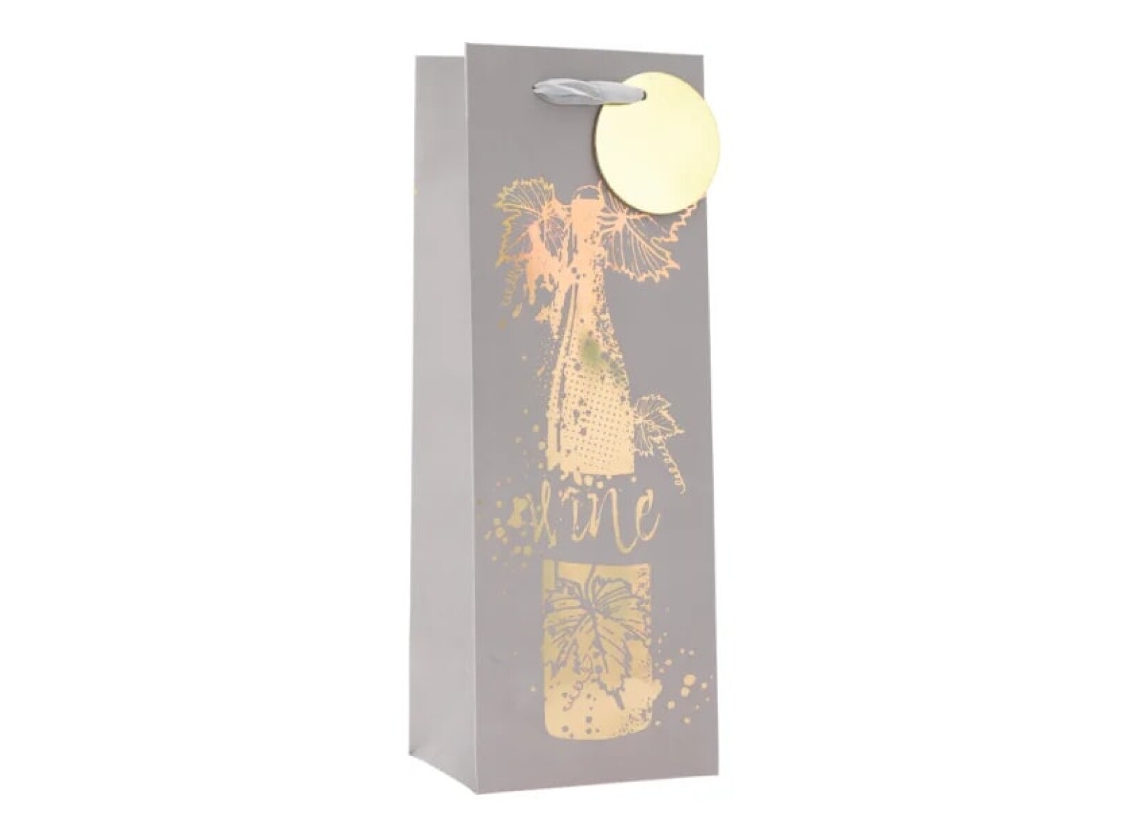 Bolsa Botella Top Copas y Vinos - Gris 