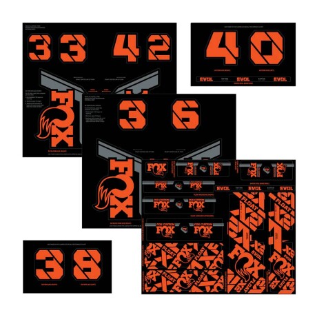 Kit De Calcomanías Fox Racing Negro Kit De Calcomanías Fox Racing Negro