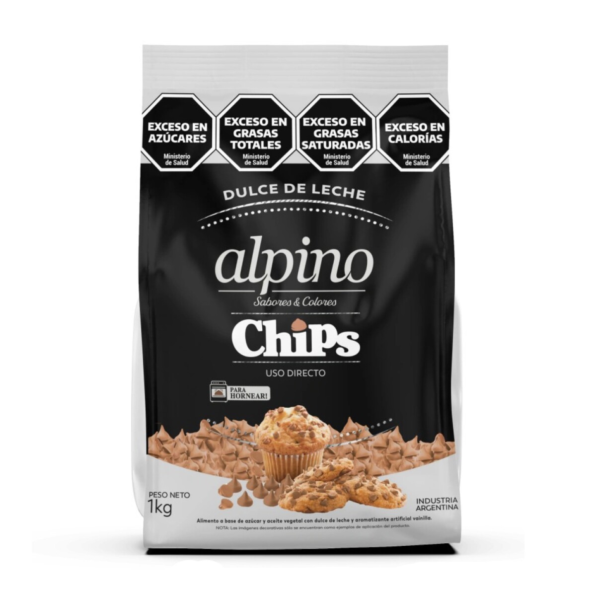 Chocolate Dulce de Leche en Chips para Hornear Alpino 1KG 