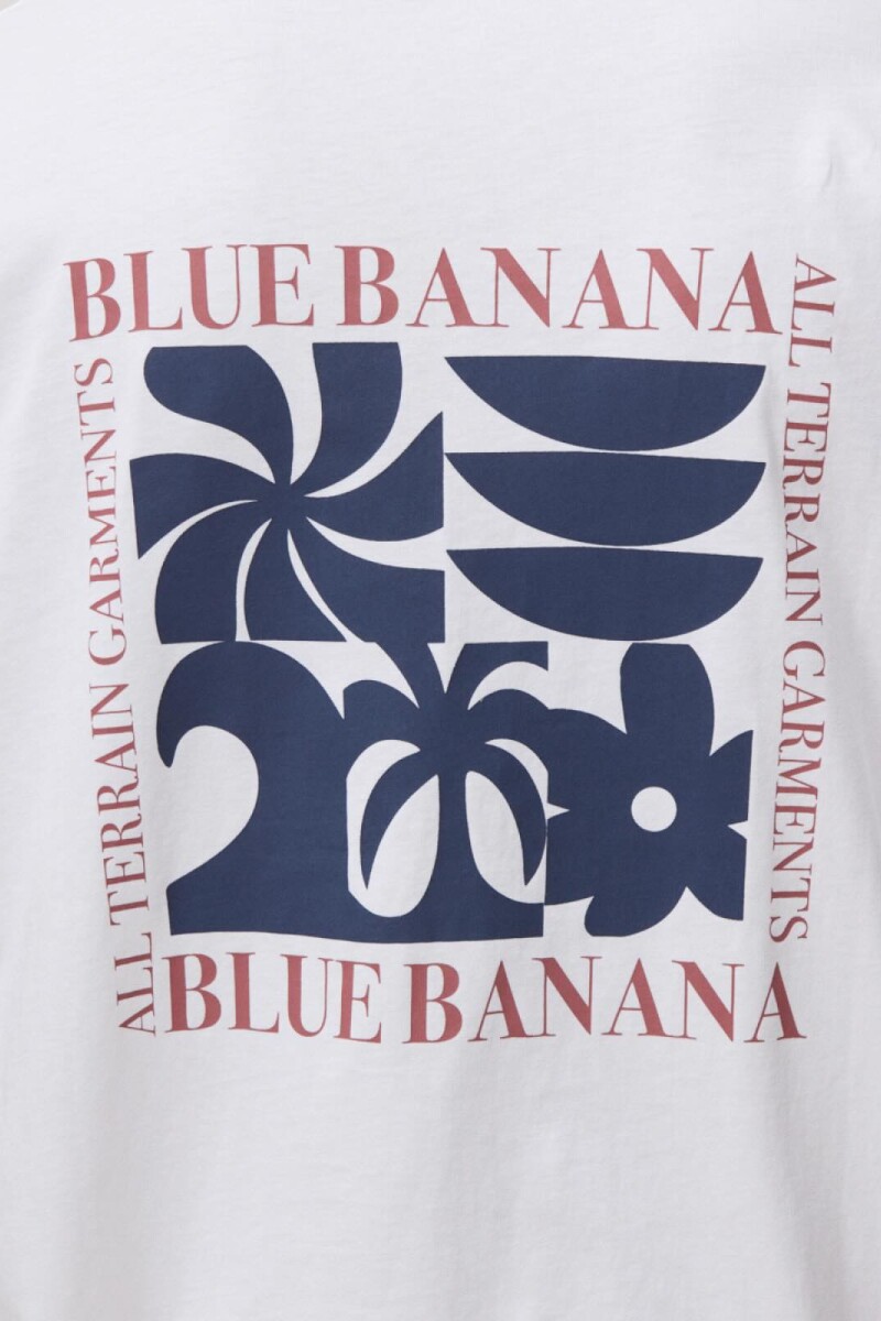 Remera Glance Blue Banana White