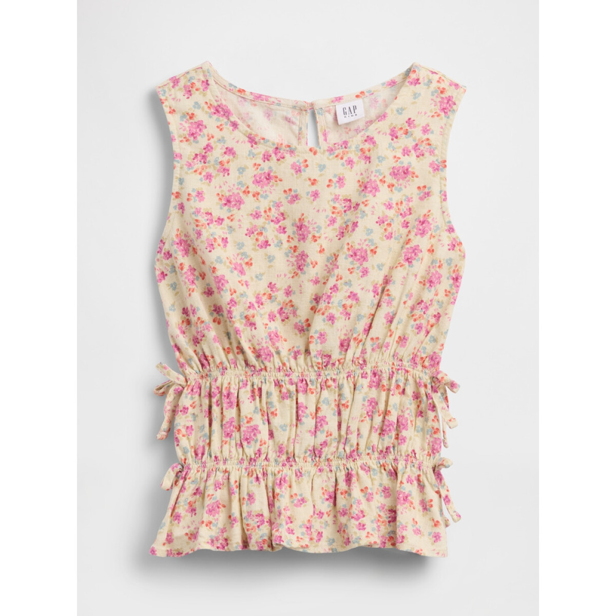 V-W SLVLS LINEN TOP - SP FRENCH PINK FLORAL 