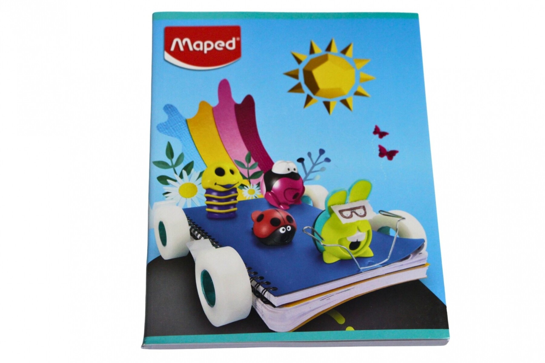CUADERNO MAPED RAYADO DE 96 HOJAS - TAPA VEHICULO 