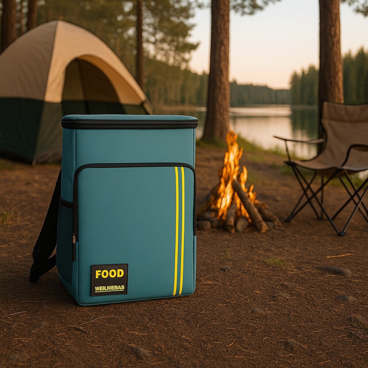 Mochilla Conservadora Térmica Impermeable 30X20X40 - Turquesa 