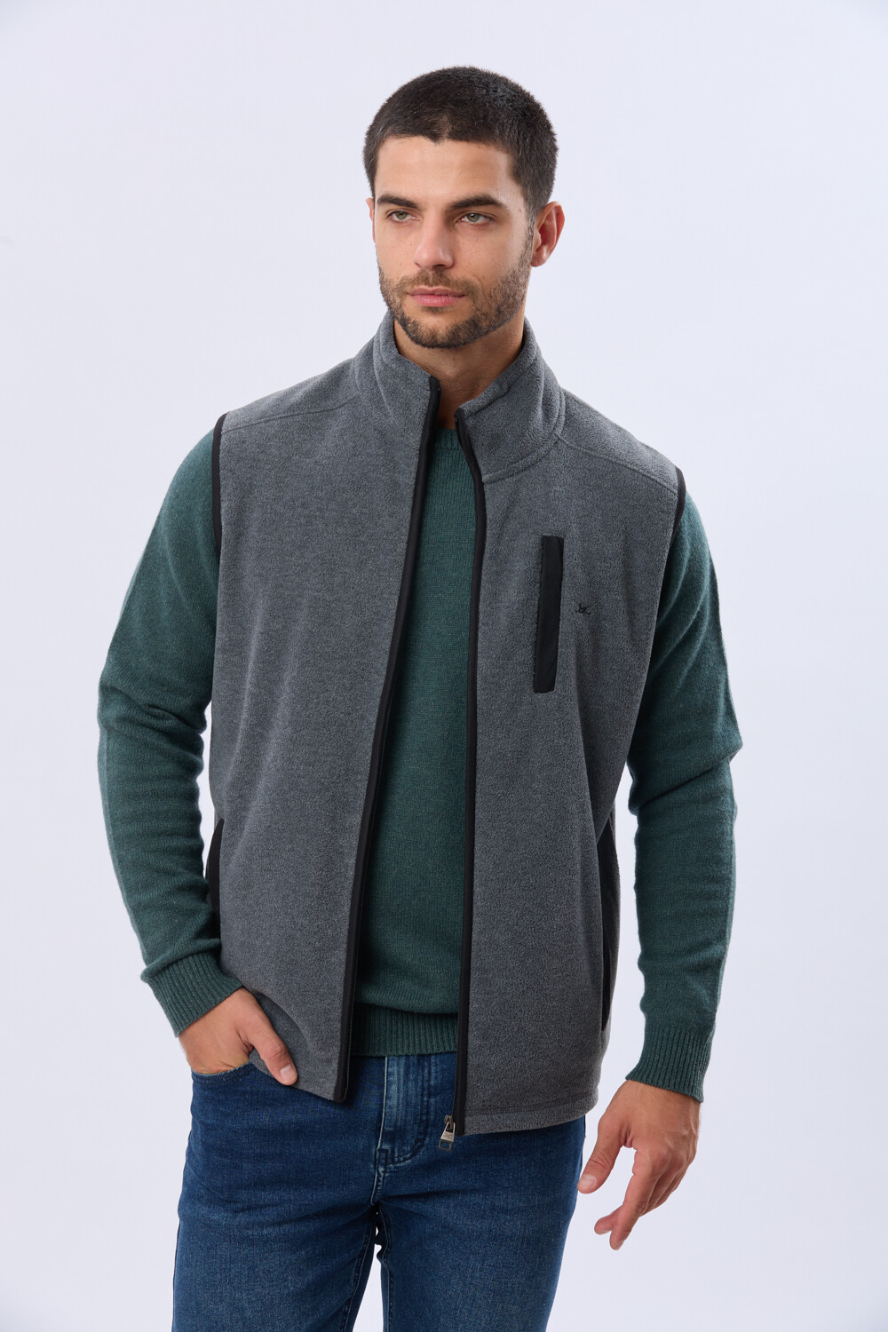 CHALECO POLAR DE ABRIGO Gris