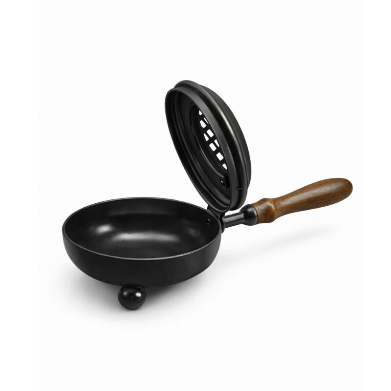 PORTAINCIENSO SARTÉN CON MANGO DE MADERA Negro