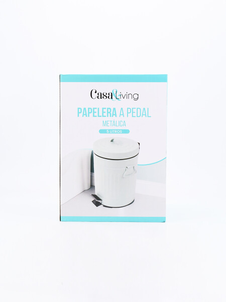 PAPELERA 5 LT CON PEDAL VERDE