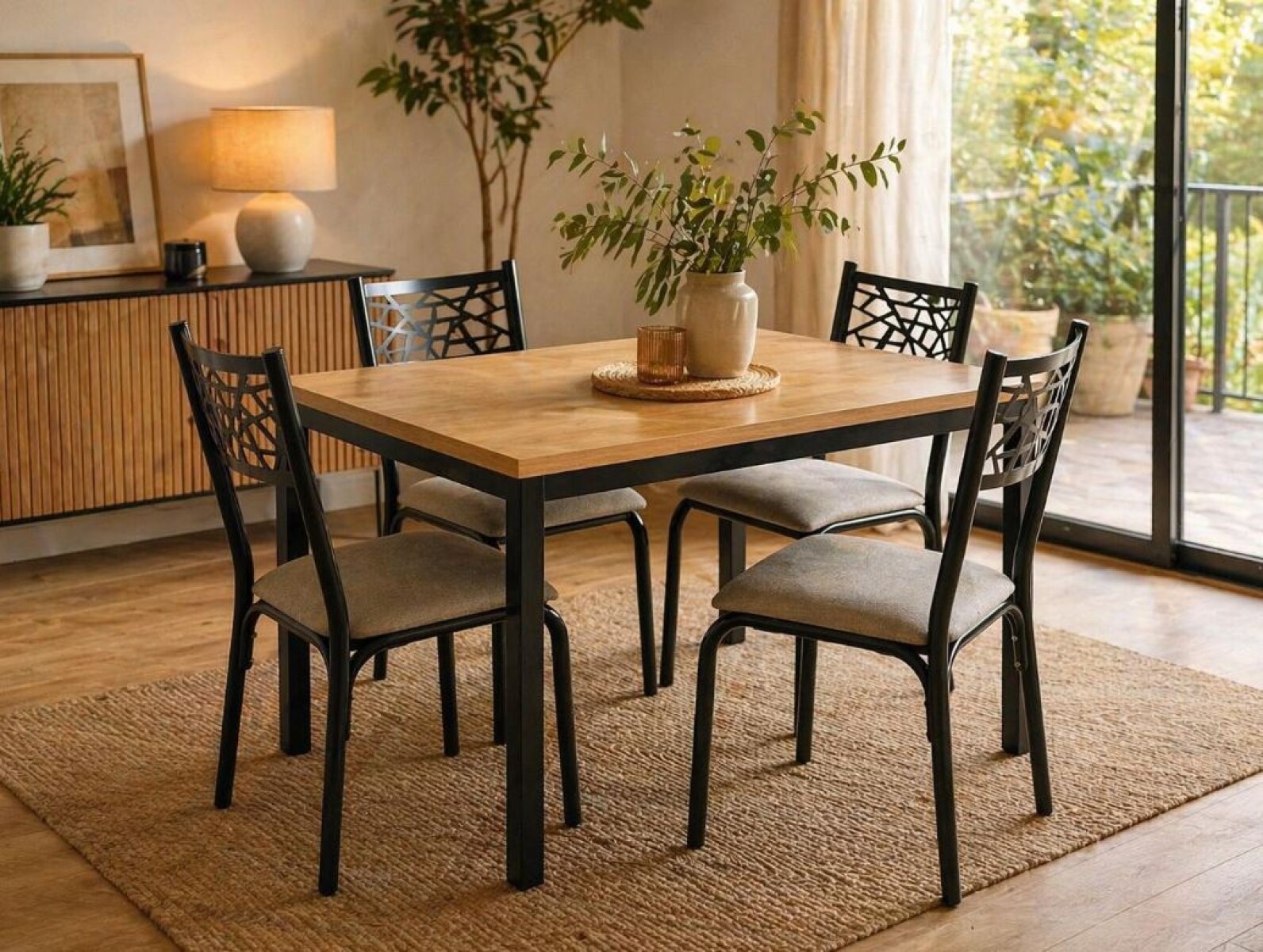 Juego De Comedor Jade 4 Sillas Rouble Asi CH14600 