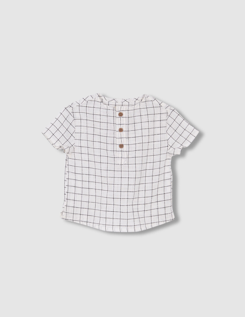 Camisa Cuadro Rusticos - Blanco 