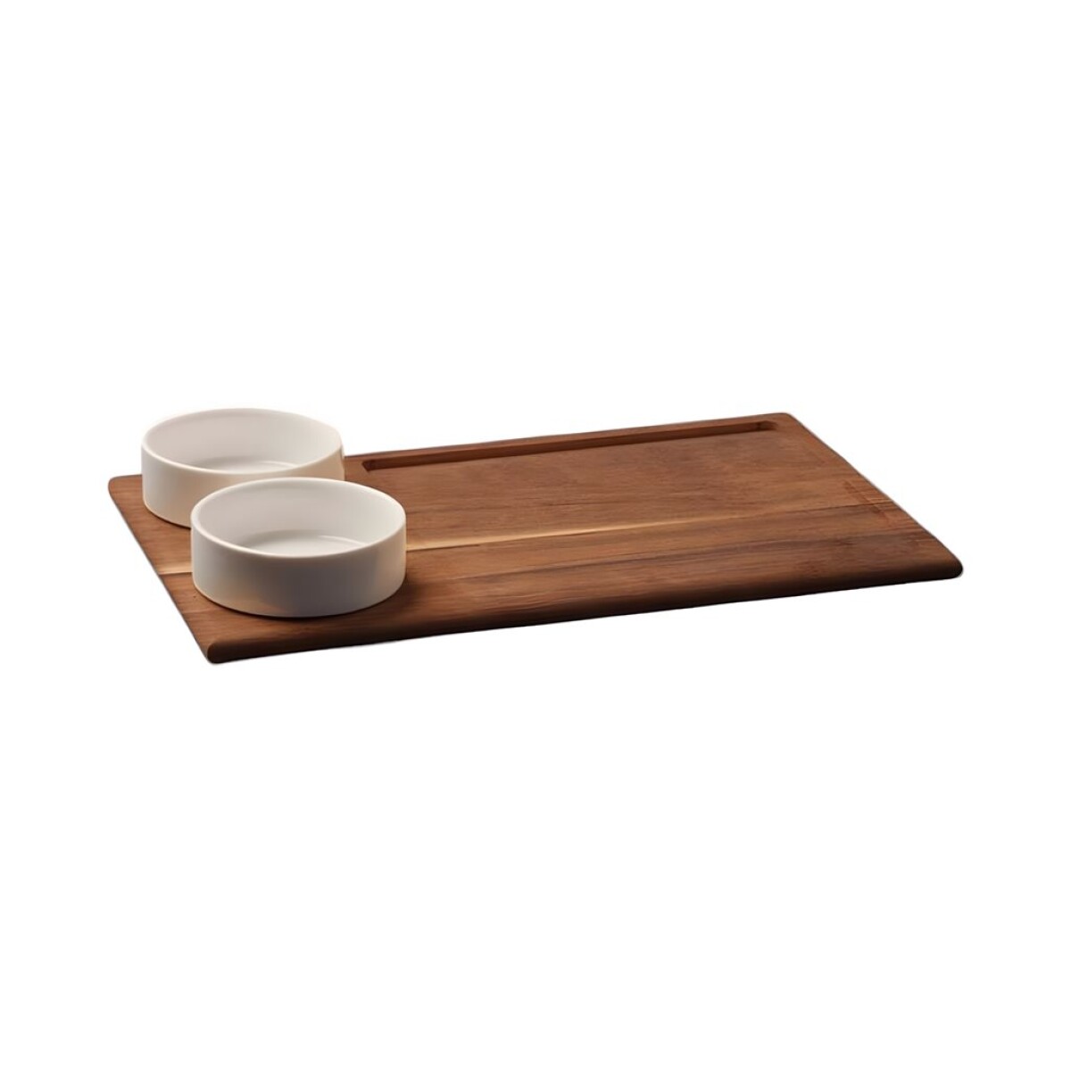 TABLA CON 2 RAMEQUINES 30x18x4CM MADERA ACACIA 