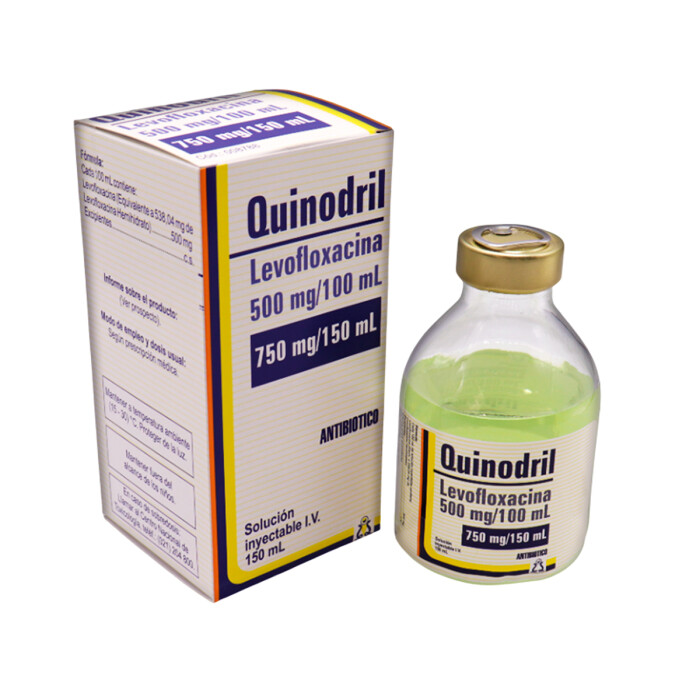 QUINODRIL 750 MG. INYECT. X 150 ML. única