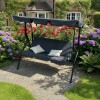 Hamaca Jardín Lumax con Toldo Hierro Exterior Gris