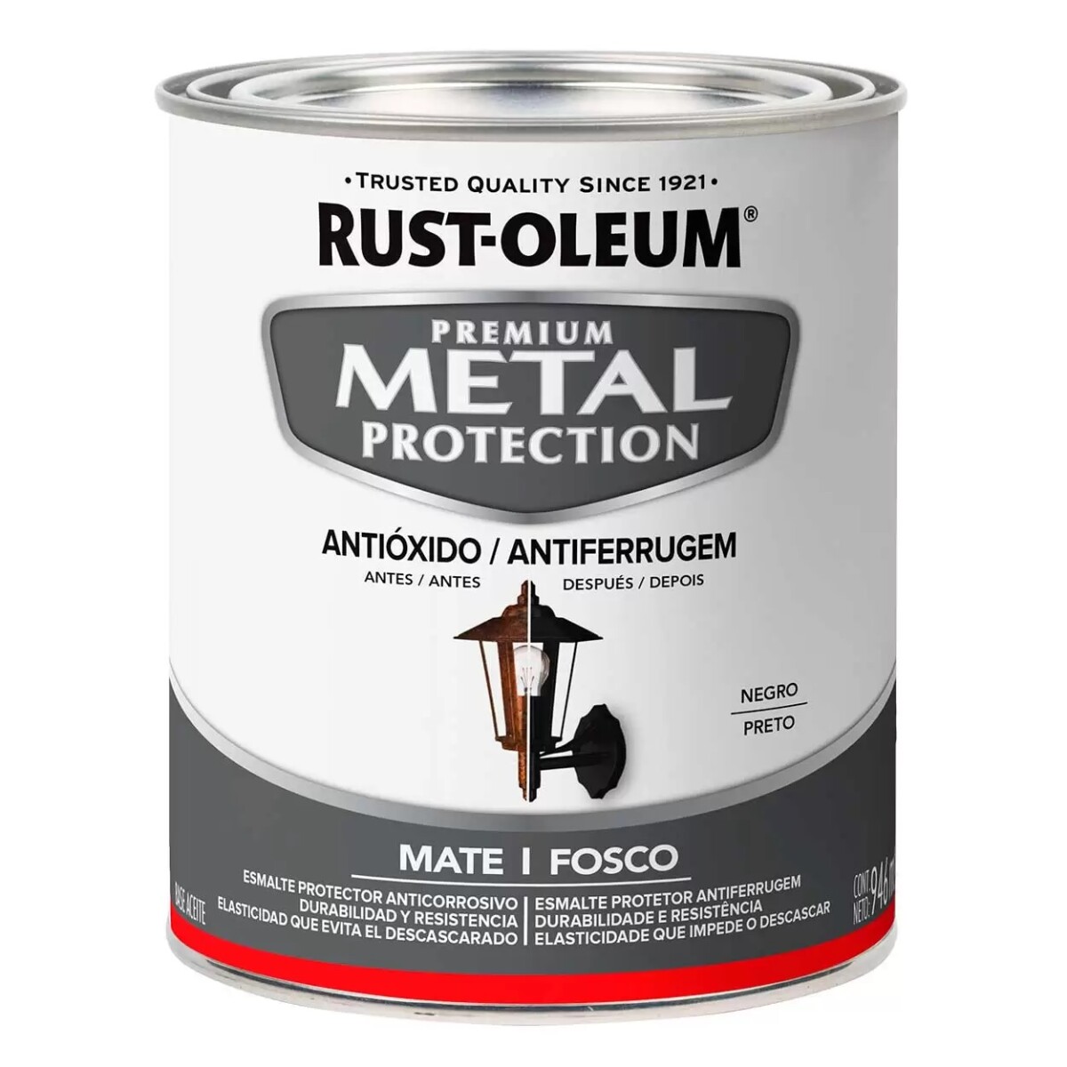 Fondo Antióxido Negro Mate 0.946L Rust Oleum 