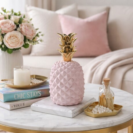 DECORACION PIÑA Rosa - UNICO