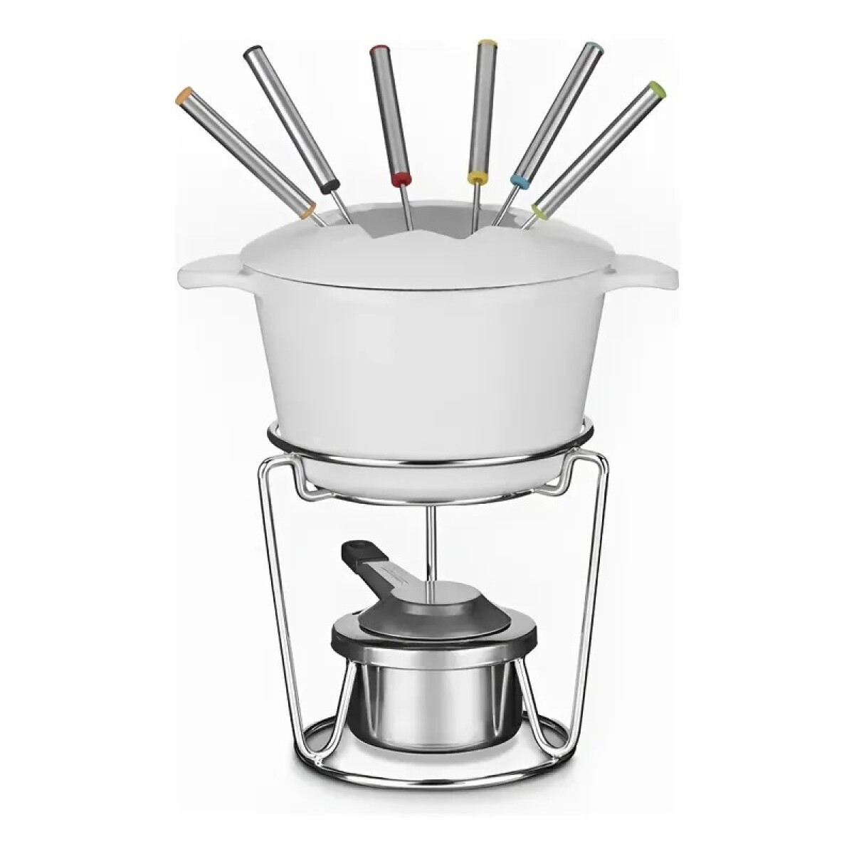 JUEGO DE FONDUE HIERRO FUNDIDO BLANCO - CUISINART 