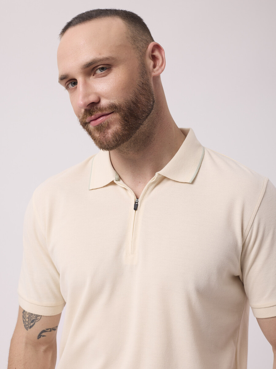 Remera m/c lisa - crudo 