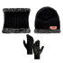 Kit Set Invierno Gorro Bufanda Cuello Guantes Abrigo Unisex ® Color Variante Negro