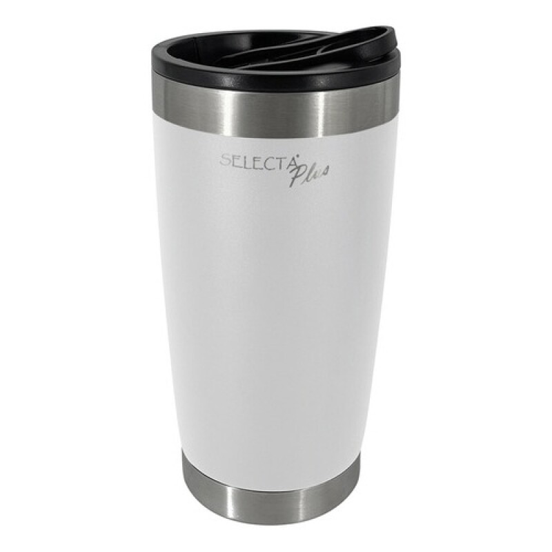 Vaso térmico Selecta de acero inoxidable con destapador 560ml Blanco