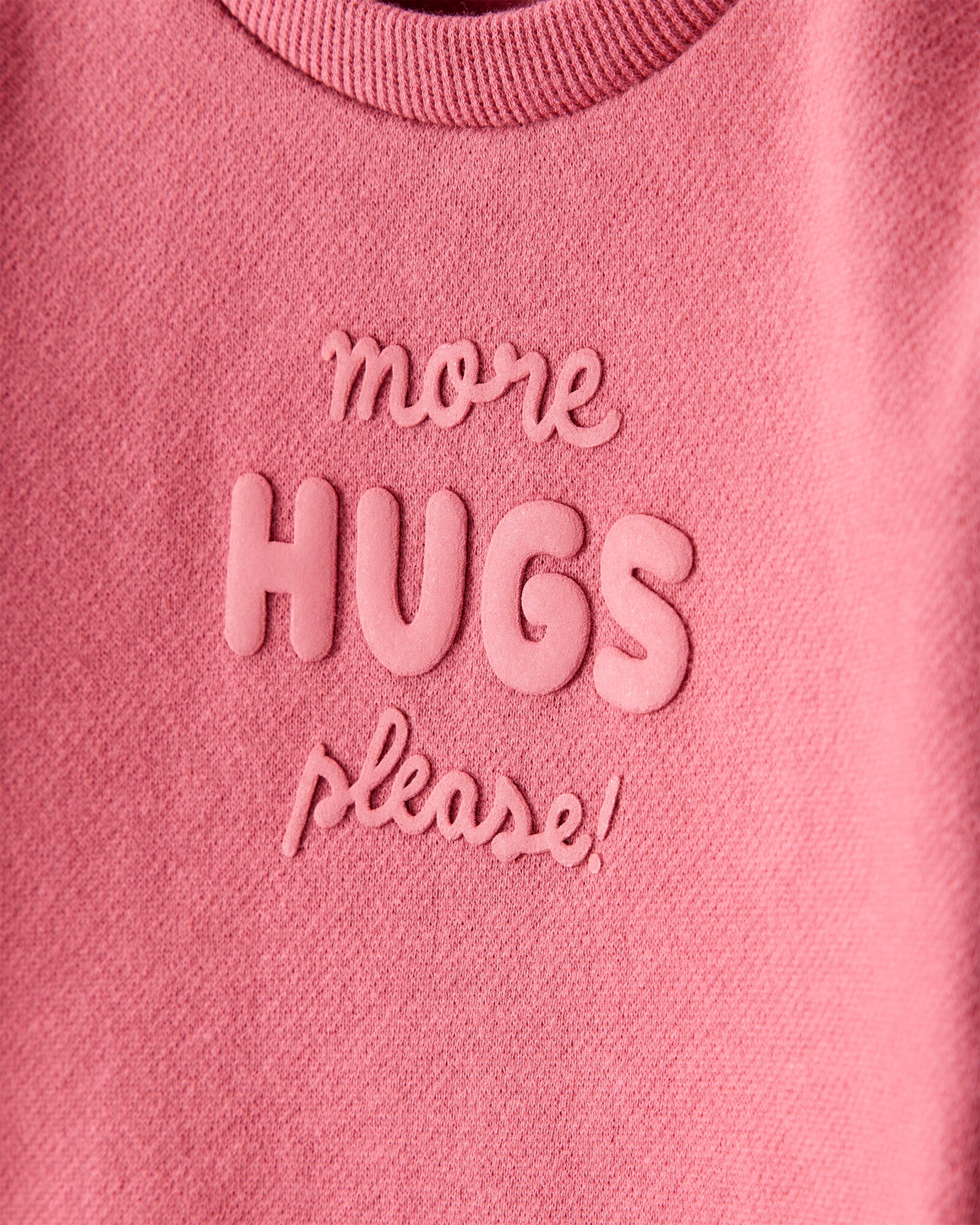 Buzo de algodón con felpa, rosado Sin color