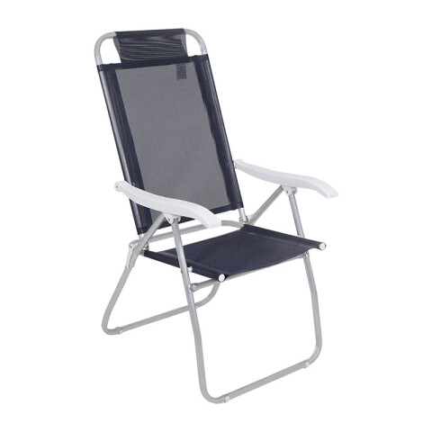 Silla Plegable de Aluminio 4 Posición GRIS