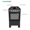 Cocina Mueller Vetro Fratello 4b Color Negro Mate Con Puerta Con Visor 220v Cocina Mueller Vetro Fratello 4b Color Negro Mate Con Puerta Con Visor 220v