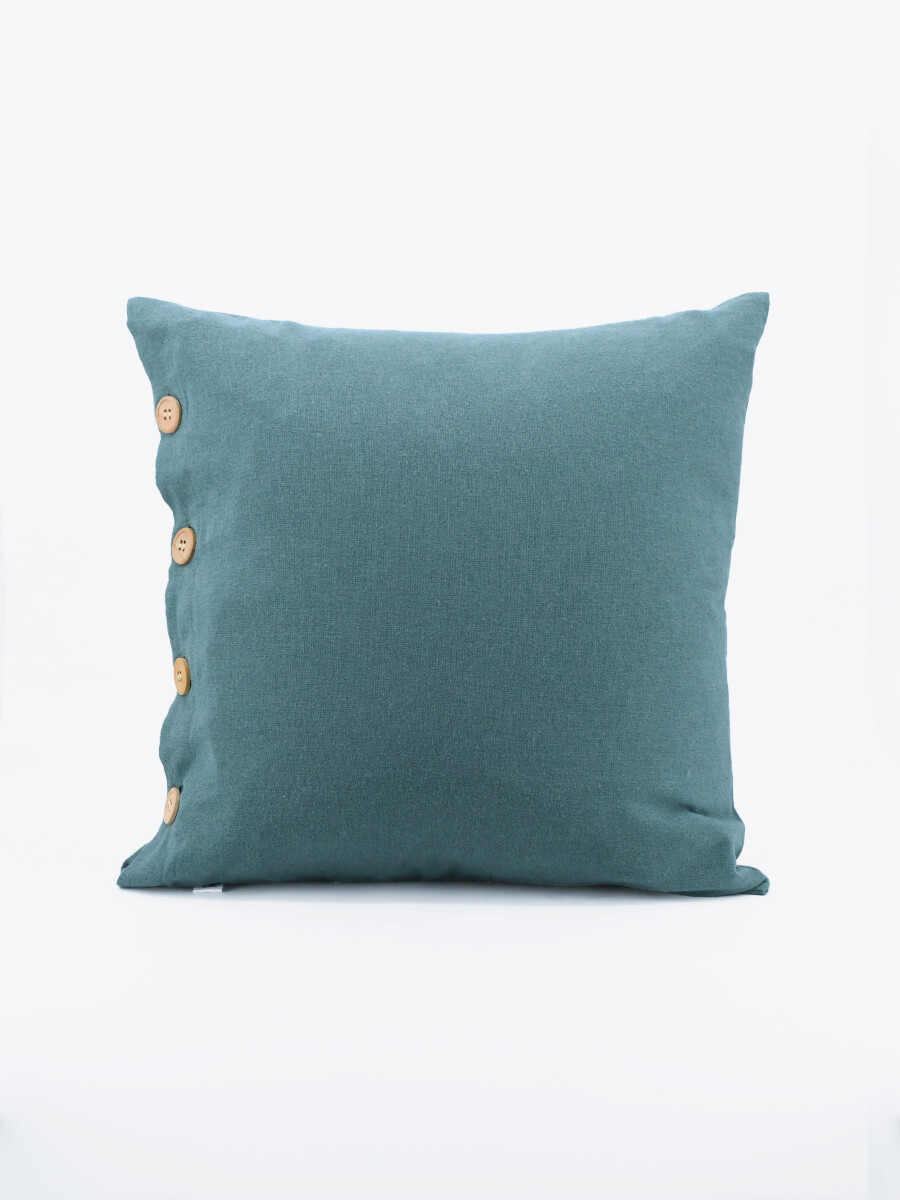 FUNDA ALMOHADON BOTONES - VERDE 